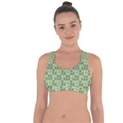 Green Brown  Eggs On Green Cross String Back Sports Bra