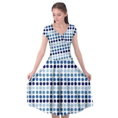 Blue Dots Cap Sleeve Wrap Front Dress by snowwhitegirl