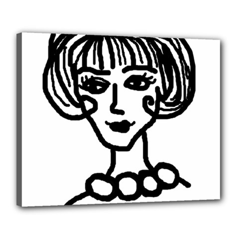 20s Girl Canvas 20  X 16  by snowwhitegirl