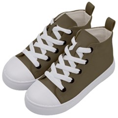 Rainy Brown Kid s Mid-top Canvas Sneakers by snowwhitegirl