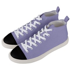 Grey Violet Men s Mid-top Canvas Sneakers by snowwhitegirl