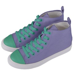 Grey Violet Women s Mid-top Canvas Sneakers by snowwhitegirl