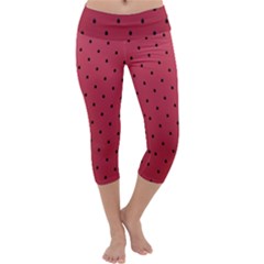 Watermelon Minimal Pattern Capri Yoga Leggings by jumpercat