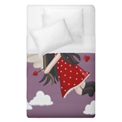 Cupid Girl Duvet Cover (single Size) by Valentinaart