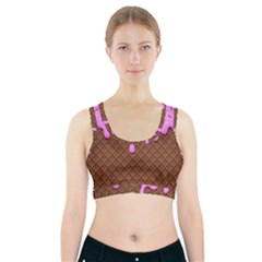 Chocolate And Strawberry Icecream Sports Bra With Pocket by jumpercat