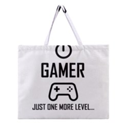 Gamer Zipper Large Tote Bag by Valentinaart