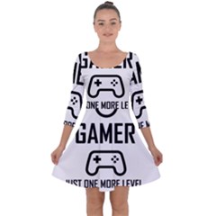 Gamer Quarter Sleeve Skater Dress by Valentinaart