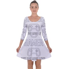 Gamer Quarter Sleeve Skater Dress by Valentinaart