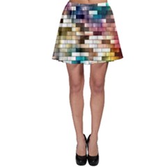 Background Wall Art Abstract Skater Skirt by Nexatart