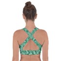 Knitted Wool Square Green Cross Back Sports Bra View2