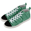 Knitted Wool Square Green Men s Mid-Top Canvas Sneakers View2