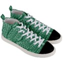 Knitted Wool Square Green Men s Mid-Top Canvas Sneakers View3