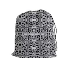 Dark Oriental Ornate Pattern Drawstring Pouches (extra Large) by dflcprints