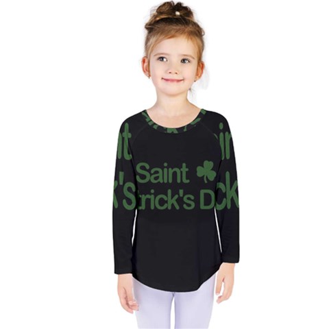  St  Patricks Day  Kids  Long Sleeve Tee by Valentinaart