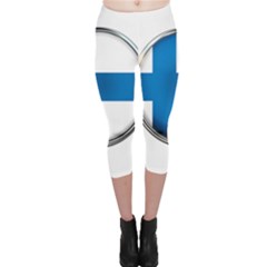 Finland Country Flag Countries Capri Leggings  by Nexatart