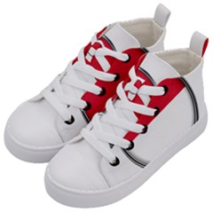 Monaco Or Indonesia Country Nation Nationality Kid s Mid-top Canvas Sneakers by Nexatart