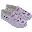 Cute mouse - Valentines day Kids  Canvas Slip Ons View3