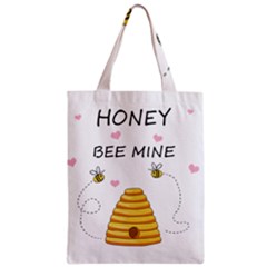 Bee Mine Valentines Day Zipper Classic Tote Bag by Valentinaart