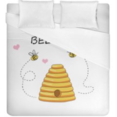 Bee Mine Valentines Day Duvet Cover (king Size) by Valentinaart