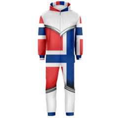 Norway Country Nation Blue Symbol Hooded Jumpsuit (men)  by Nexatart