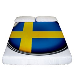 Sweden Flag Country Countries Fitted Sheet (queen Size) by Nexatart