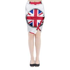 United Kingdom Country Nation Flag Midi Wrap Pencil Skirt by Nexatart