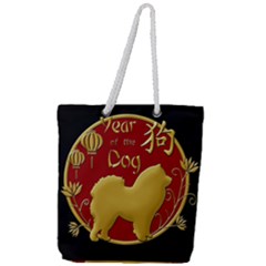 Year Of The Dog - Chinese New Year Full Print Rope Handle Tote (large) by Valentinaart