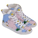 Go Vegan - Cute Pig and Chicken Men s Hi-Top Skate Sneakers View3