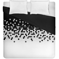 Flat Tech Camouflage Black And White Duvet Cover Double Side (king Size) by jumpercat