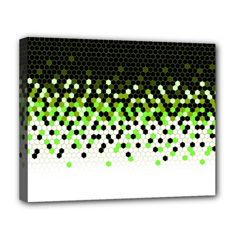 Flat Tech Camouflage Reverse Green Deluxe Canvas 20  X 16   by jumpercat