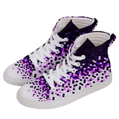 Flat Tech Camouflage Reverse Purple Men s Hi-top Skate Sneakers by jumpercat