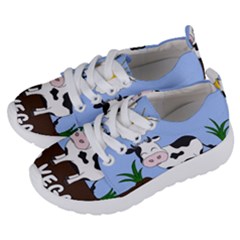 Friends Not Food - Cute Cow Kids  Lightweight Sports Shoes by Valentinaart