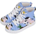 Friends Not Food - Cute Cow, Pig and Chicken Kid s Hi-Top Skate Sneakers View2