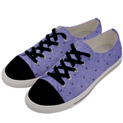 Dot Blue Men s Low Top Canvas Sneakers by snowwhitegirl