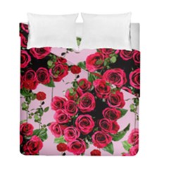 Roses Pink Duvet Cover Double Side (full/ Double Size) by snowwhitegirl