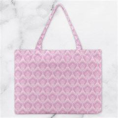 Damask Pink Zipper Medium Tote Bag by snowwhitegirl