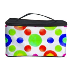 Multicolored Circles Motif Pattern Cosmetic Storage Case by dflcprints