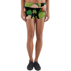 St  Patricks Day Yoga Shorts by Valentinaart