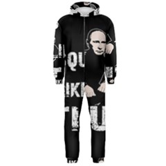 Squat Like Putin Hooded Jumpsuit (men)  by Valentinaart