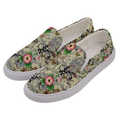 Angel Floral Men s Canvas Slip Ons by snowwhitegirl