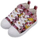 Red Retro Pop Kid s Mid-Top Canvas Sneakers View2