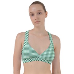 Green Shamrock Clover On White St  Patrick s Day Sweetheart Sports Bra by PodArtist