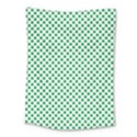 Green Shamrock Clover on White St. Patrick s Day Medium Tapestry View1