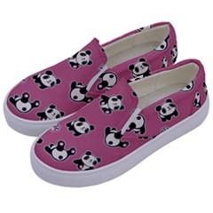 Panda Pattern Kids  Canvas Slip Ons by Valentinaart