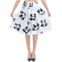 Panda pattern Flared Midi Skirt View1