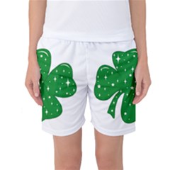 Sparkly Clover Women s Basketball Shorts by Valentinaart