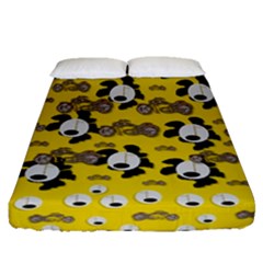 Bikers Out Singing In Spring Time Fitted Sheet (queen Size) by pepitasart