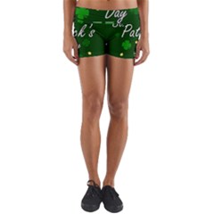 St Patricks Leprechaun Yoga Shorts by Valentinaart