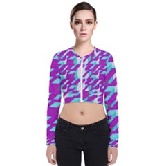 Fabric Textile Texture Purple Aqua Bomber Jacket by Nexatart