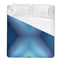 Converging Lines Blue Shades Glow Duvet Cover (full/ Double Size)